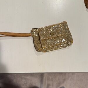 Kids Gold Glitter Wristlet Clutch